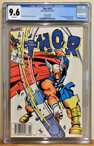 Thor 337 Cgc 9.  6 - White Pages 75¢ Canadian Price Variant 1st Beta Ray Bill