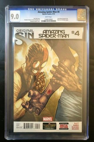 Spider - Man 4 2014 Ramos Variant 1st Silk Marvel Cgc 9.  0 Nm White Pages