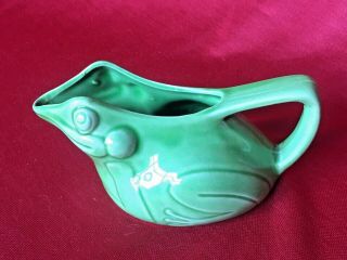 Vintage Frog Porcelain Creamer Green Japan