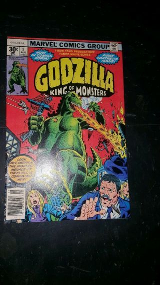Godzilla King Of The Monsters 1.  1977 Marvel Comics