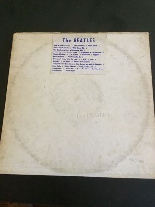 The Beatles White Album Rare Listing Sticker Collectible 2 Lp
