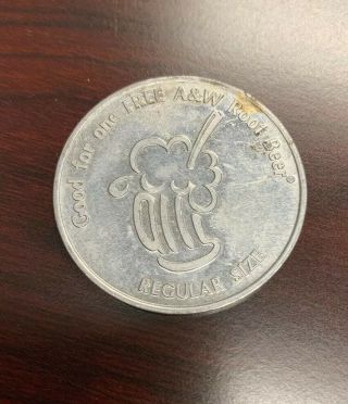 Rare Vintage A&w All American Food Root Beer Coin Token Soda - No Expiration