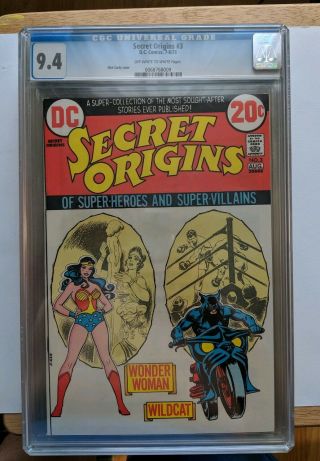 Secret Origins 3 Cgc 9.  4 Wonder Woman Wildcat Dc Batman Justice League Superman