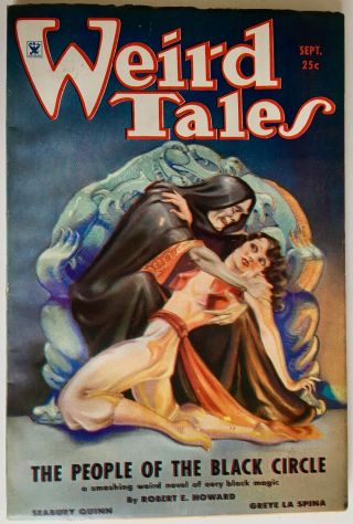 Weird Tales 9/34,  F/vf,  R.  E.  Howard Conan Story,  Brundage Cover.