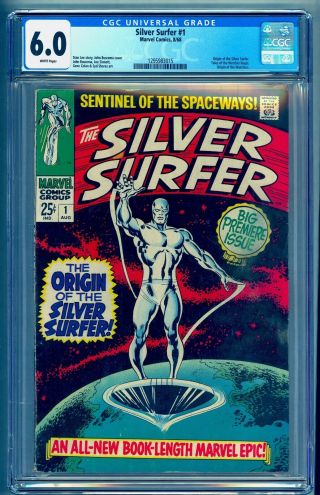 Silver Surfer 1 Cgc 6.  0 White Bright Colors See Our 9.  0