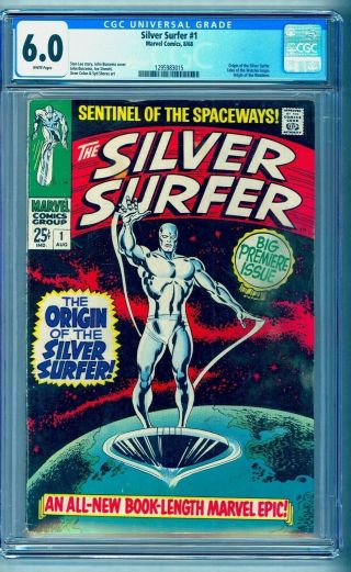 SILVER SURFER 1 CGC 6.  0 WHITE BRIGHT COLORS SEE OUR 9.  0 3