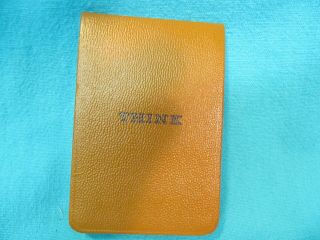 Vintage Brown Tan Ibm Think Pocket Memo Note Pad