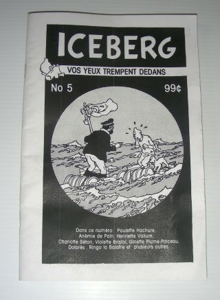Iceberg No 5 Pastiche Parodie Tintin 1985 Québec Underground Valium Coke Stock