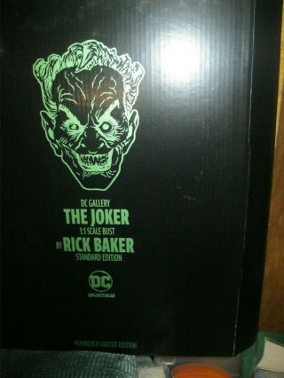 Sideshow Collectibles Life Size 1/1 Joker Bust Rick Baker Batman 6