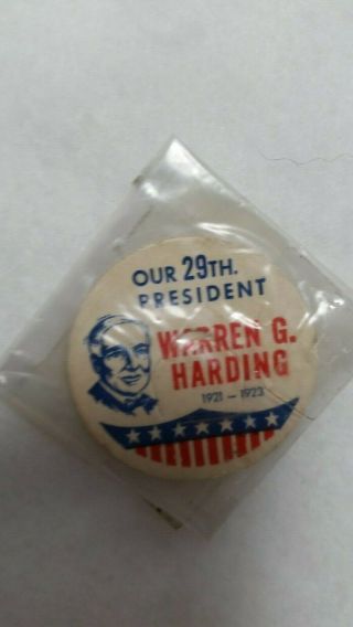 Warren G.  Harding 29th President 48mm Milk Bottle Cap 1921 - 1923