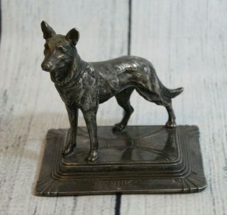 Vintage German Shepherd Dog 5 " Figurine Paperweight W.  B.  Mfg Co 716/7