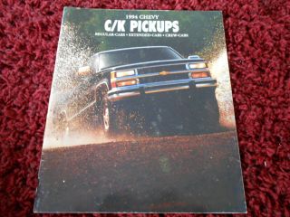 1994 Chevrolet Silverado C/k 1500 2500 3500 Pickup Truck Dealer Sales Brochure