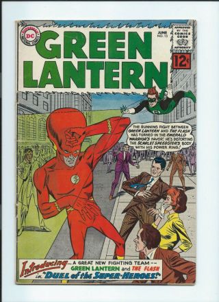 Dc Green Lantern 13 (1962) " Duel Of The Heroes " Flash Crossover Vg/fn