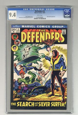 Defenders (1st Series) 2 1972 Cgc 9.  4 0128258002