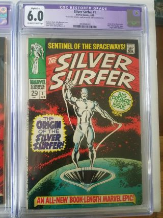 Silver Surfer 1 Cgc 6.  0 Restored 1st Stand Alone Story Read