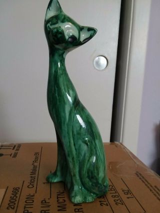 Vintage Long Neck Ceramic Cat Figure 9 