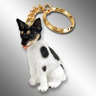 Rat Terrier Dog Tiny One Resin Keychain Key Chain Ring