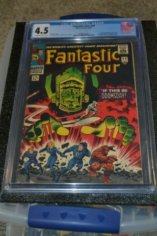 Marvel Comics,  Fantastic Four 49,  Cgc 4.  5,  Full App Of Galactus,  Silver Surfer