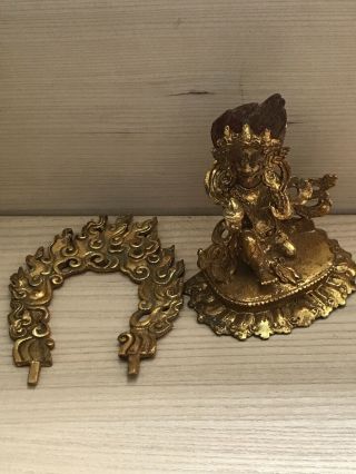 Tibetan Gilded Bronze Buddha Qing Dynasty 8