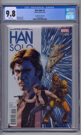 Han Solo 1f Cassaday Variant Cgc 9.  8 (marvel 2016) 1257841018