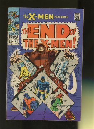 X - Men 46 Fn 6.  0 1 Book Marvel The End Of The X - Men The Juggernaut 1968