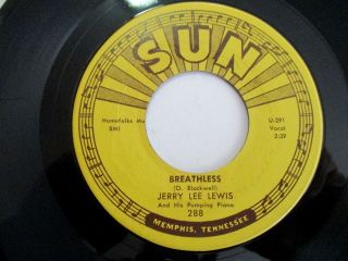 Jerry Lee Lewis - Breathless - 1958 Us 7  - Rockabilly - Sun Records