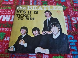 The Beatles 45 picture sleeve TICKET TO RIDE,  1965 Capitol 4