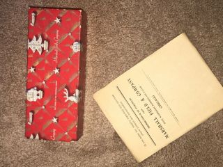 Vintage 1911 Marshall Field & Company Receipt & Christmas Box: Christmas Spirit