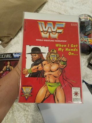 Wwf 1991 Valiant Comic Book Ultimate Warrior Undertaker Wwe Graphic Novel Board