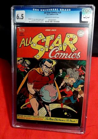 All Star Comics 29 Cgc 6.  5 Justice Society Wonder Woman Golden Age Dc 1946 Wow