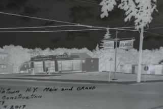 1960 Atlantic Gas Station Negative Main & Grand,  Middletown,  Ny