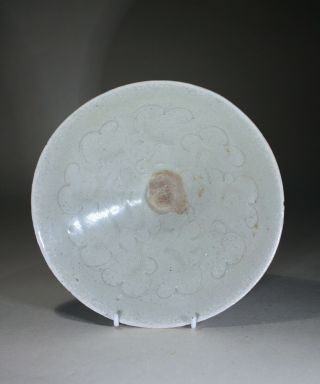 Antique Chinese Celadon Glazed Clouds Bowl Song Dynasty Signed
