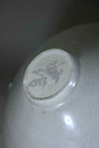 Antique Chinese Celadon Glazed Clouds Bowl Song Dynasty Signed 6