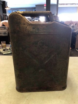 Vintage 5 Gallon Military Gas Can Marked G 2