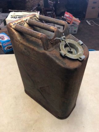 Vintage 5 Gallon Military Gas Can Marked G 2 3