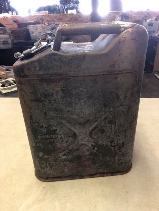 Vintage 5 Gallon Military Gas Can Marked G 2 5