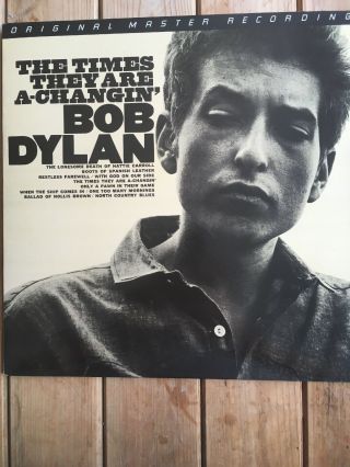 Bob Dylan Vinyl Lp The Times They Are A - Changing,  Master Recording