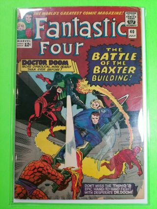 1965 Marvel Comics Fantastic Four 40 Silver Age Comic Book Jack Kirby Stan Lee