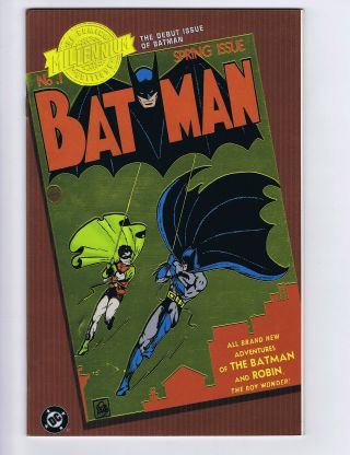 Batman 1 Chromium Millennium Edition Dc Comics 2001 Reprint Shape (c 23556