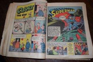 Superman 17 Comic (Hitler Cover) 1942 Unrestored 11