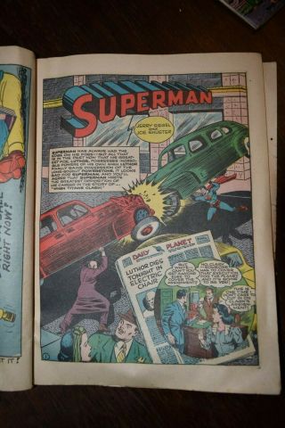 Superman 17 Comic (Hitler Cover) 1942 Unrestored 9