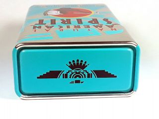 American Spirit Blue Tin Empty Flip top tin cigarette case,  Stash Box 4