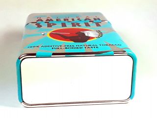 American Spirit Blue Tin Empty Flip top tin cigarette case,  Stash Box 5