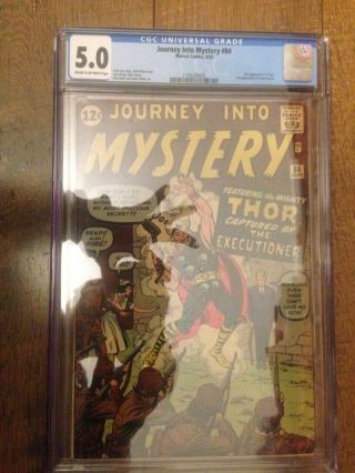 Journey Into Mystery 84 Cgc 5.  0 (2nd Thor,  1st Jane)