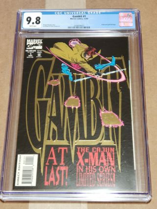 X - Men Gambit 1 Marvel Cgc 9.  8 First Mini - Series Slab Is And Unblemished