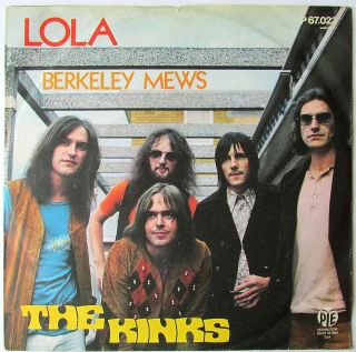 Kinks Lola / Berkley Mews Italian 7 " Picture Sleeve On Pye Beat Mod