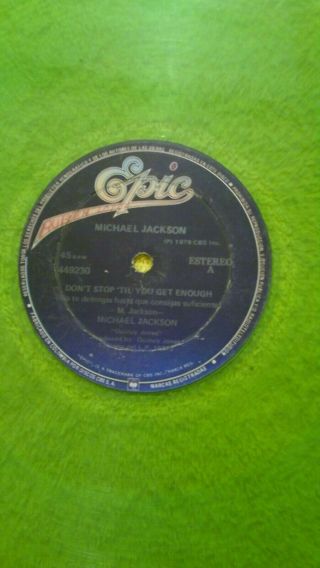 MICHAEL JACKSON.  Don ' t stop tíl you jet Lp press in colombia Green color vinyl. 4