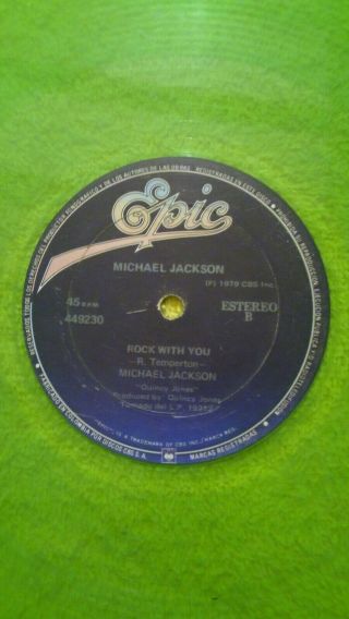 MICHAEL JACKSON.  Don ' t stop tíl you jet Lp press in colombia Green color vinyl. 6