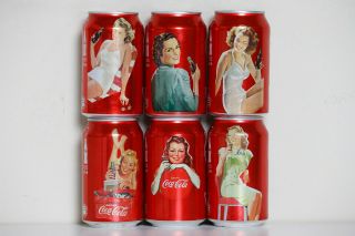 2011 Coca Cola 6 Cans Set From Hungary,  125 Years
