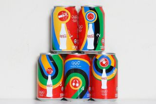 2012 Coca Cola 5 Cans Set From South Africa,  London 2012 Olympics